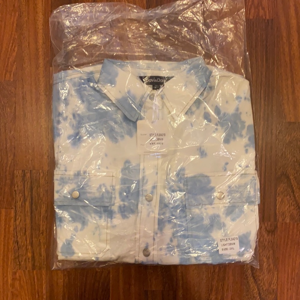 Blue tie dye jacket